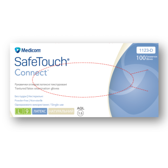 Рукавички латексні Medicom SafeTouch без пудри Білі 100 шт
