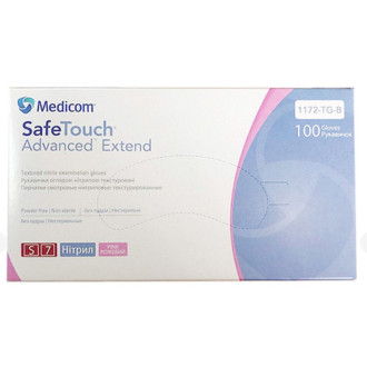 Рукавички нітрилові Medicom SafeTouch Advanced Pink 3,8г Рожеві 100 шт