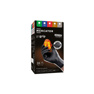 Рукавички нітрилові Mercator GoGrip One by one Black Чорні 100 шт