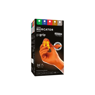 Рукавички нітрилові Mercator GoGrip One by one Orange Помаранчеві 100 шт